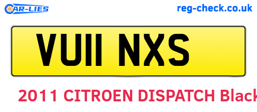 VU11NXS are the vehicle registration plates.