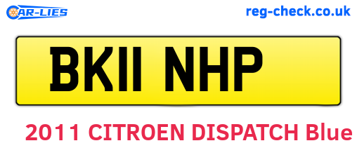 BK11NHP are the vehicle registration plates.