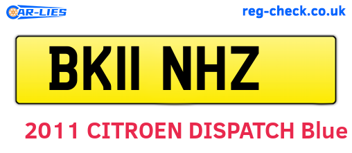 BK11NHZ are the vehicle registration plates.