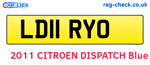 LD11RYO are the vehicle registration plates.