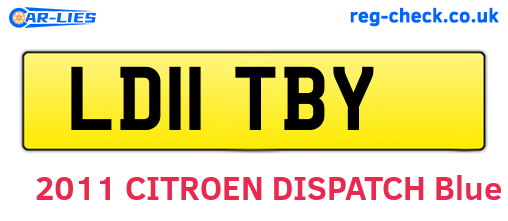 LD11TBY are the vehicle registration plates.