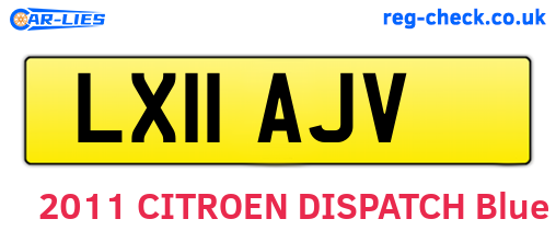LX11AJV are the vehicle registration plates.