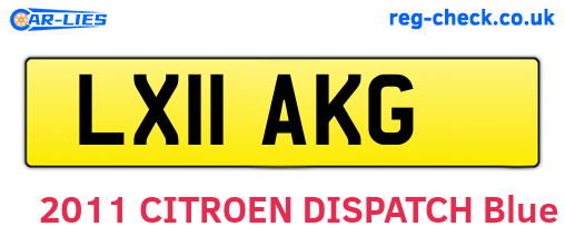 LX11AKG are the vehicle registration plates.