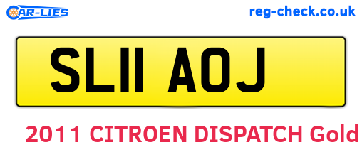 SL11AOJ are the vehicle registration plates.