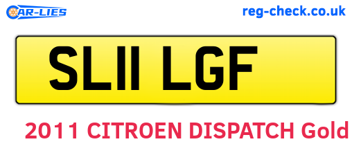 SL11LGF are the vehicle registration plates.