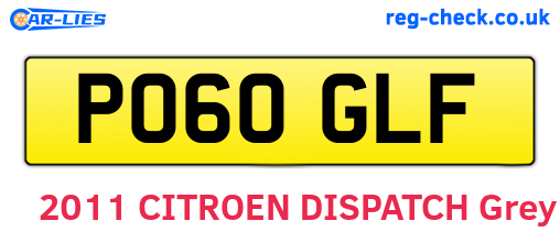 PO60GLF are the vehicle registration plates.