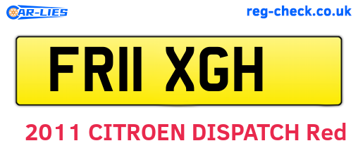 FR11XGH are the vehicle registration plates.