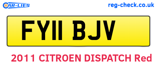 FY11BJV are the vehicle registration plates.