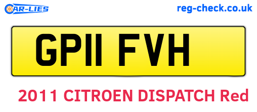 GP11FVH are the vehicle registration plates.