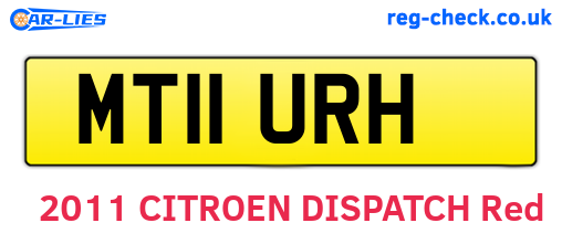 MT11URH are the vehicle registration plates.