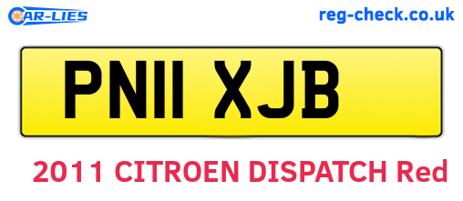 PN11XJB are the vehicle registration plates.