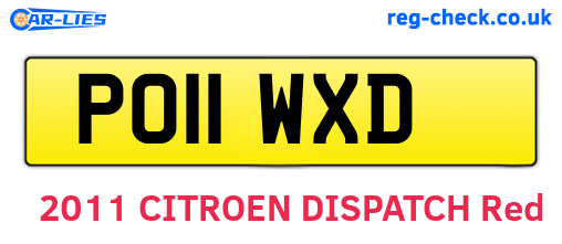 PO11WXD are the vehicle registration plates.