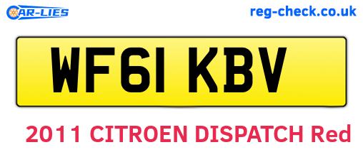 WF61KBV are the vehicle registration plates.