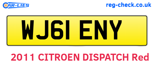 WJ61ENY are the vehicle registration plates.