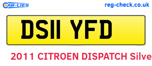 DS11YFD are the vehicle registration plates.