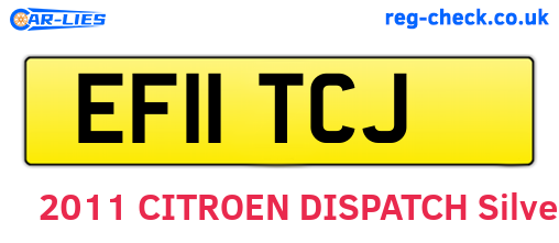 EF11TCJ are the vehicle registration plates.
