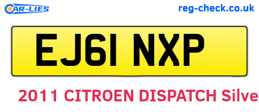 EJ61NXP are the vehicle registration plates.