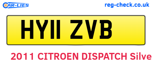 HY11ZVB are the vehicle registration plates.