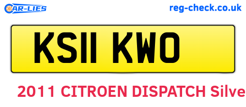 KS11KWO are the vehicle registration plates.