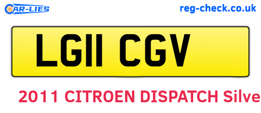 LG11CGV are the vehicle registration plates.