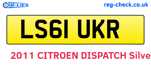 LS61UKR are the vehicle registration plates.