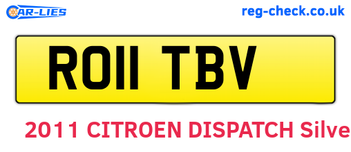 RO11TBV are the vehicle registration plates.