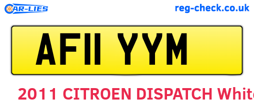AF11YYM are the vehicle registration plates.