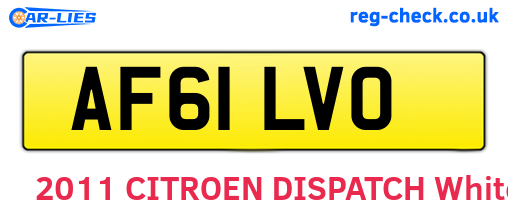 AF61LVO are the vehicle registration plates.