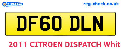 DF60DLN are the vehicle registration plates.