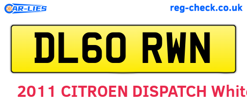 DL60RWN are the vehicle registration plates.