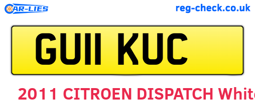 GU11KUC are the vehicle registration plates.