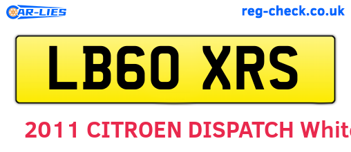 LB60XRS are the vehicle registration plates.