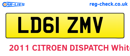 LD61ZMV are the vehicle registration plates.