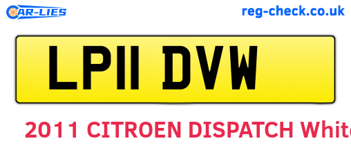 LP11DVW are the vehicle registration plates.