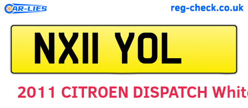 NX11YOL are the vehicle registration plates.