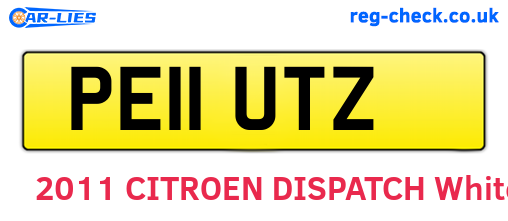 PE11UTZ are the vehicle registration plates.