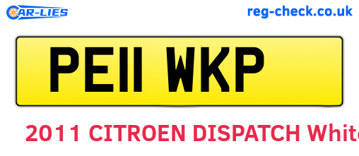 PE11WKP are the vehicle registration plates.