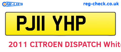 PJ11YHP are the vehicle registration plates.