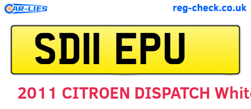 SD11EPU are the vehicle registration plates.