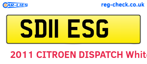 SD11ESG are the vehicle registration plates.