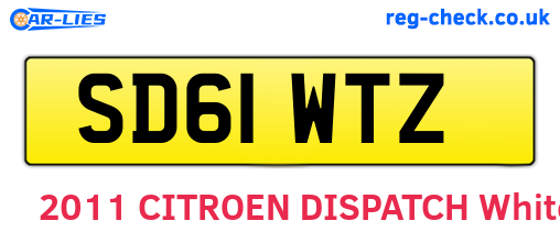 SD61WTZ are the vehicle registration plates.