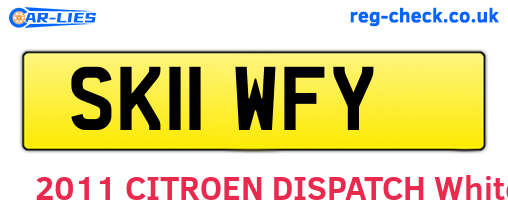 SK11WFY are the vehicle registration plates.
