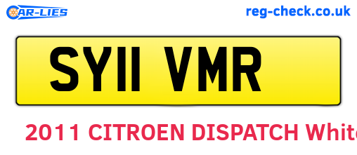 SY11VMR are the vehicle registration plates.