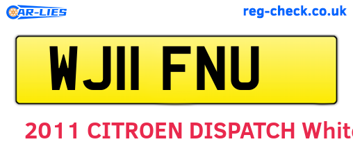 WJ11FNU are the vehicle registration plates.