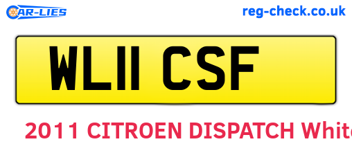 WL11CSF are the vehicle registration plates.