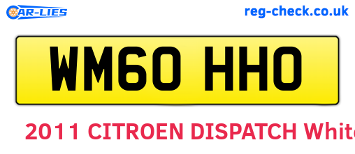 WM60HHO are the vehicle registration plates.