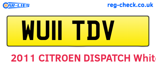 WU11TDV are the vehicle registration plates.