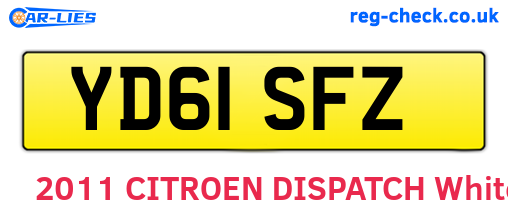 YD61SFZ are the vehicle registration plates.