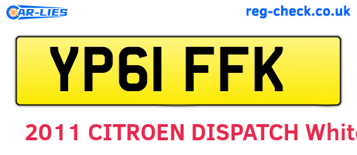 YP61FFK are the vehicle registration plates.