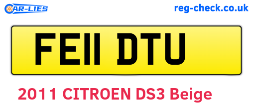 FE11DTU are the vehicle registration plates.